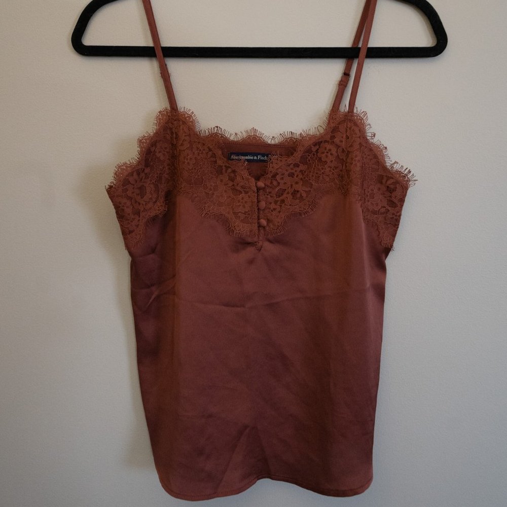 Abercrombie & Fitch Lace-Trim Satin Cami